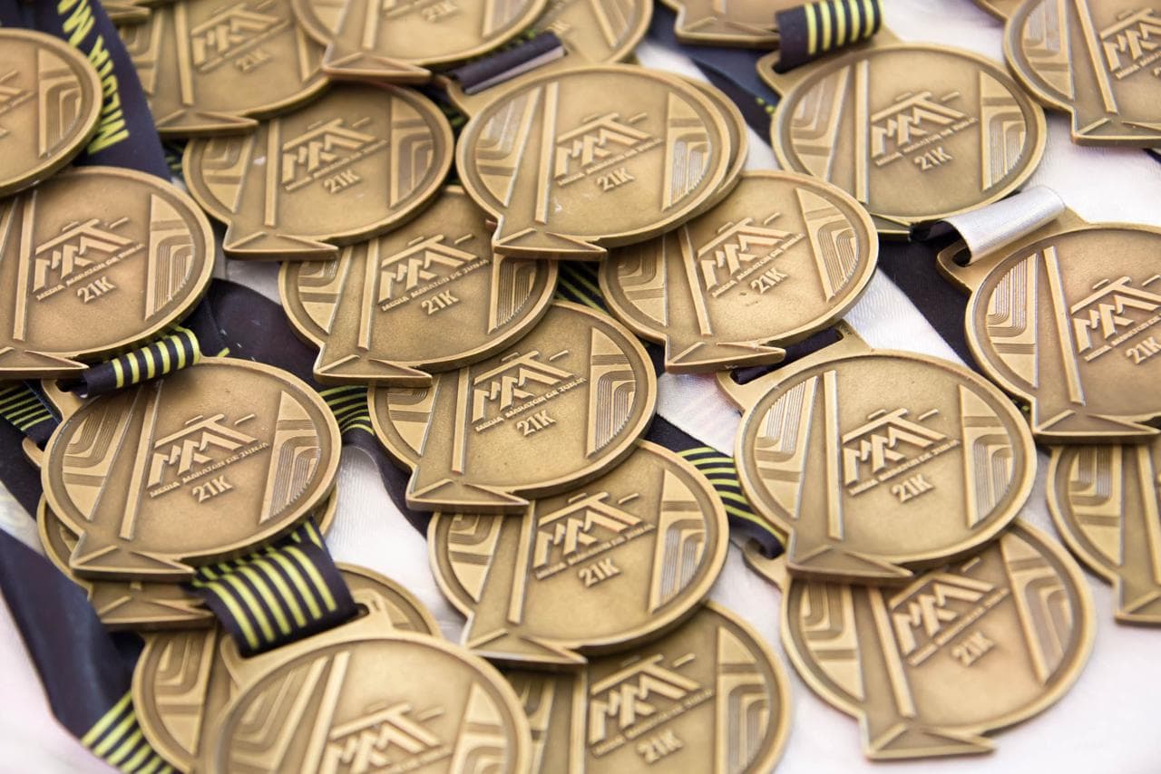 Medallas de la categoría 21K de la Media Maratón de Tunja